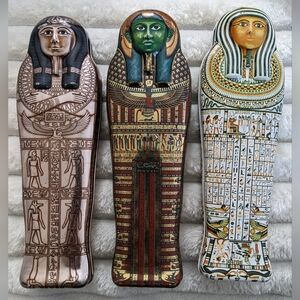 Vintage British Museum Egyptian Tins - Set of Three